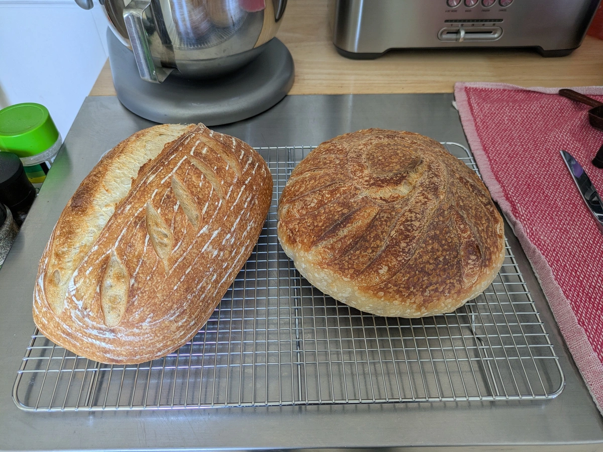 two loaves of bread 
