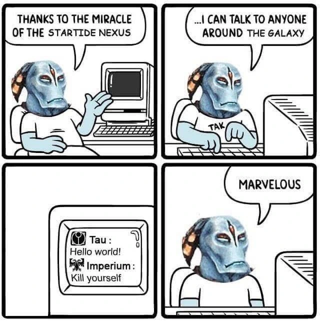 Ain't communication grand? (CW: KYS joke)