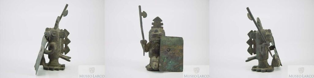 Wari statuette of an anthropomorphic dragon warrior, modern-day Peru, 600-1000 AD