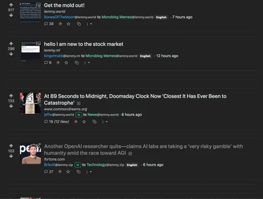 What my front page looks like with no-politics content filter on