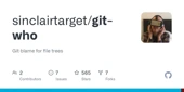 GitHub - sinclairtarget/git-who: Git blame for file trees