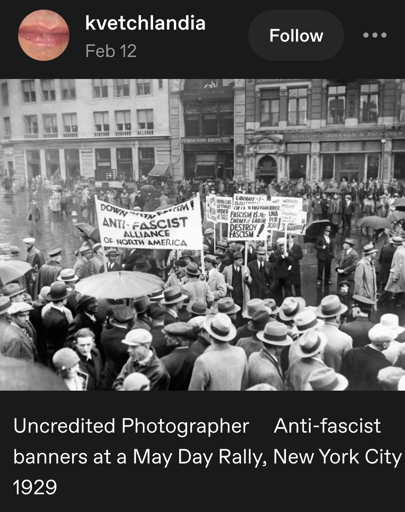 Uncredited Photographer     Anti-fascist banners at a May Day Rally, New York City     1929