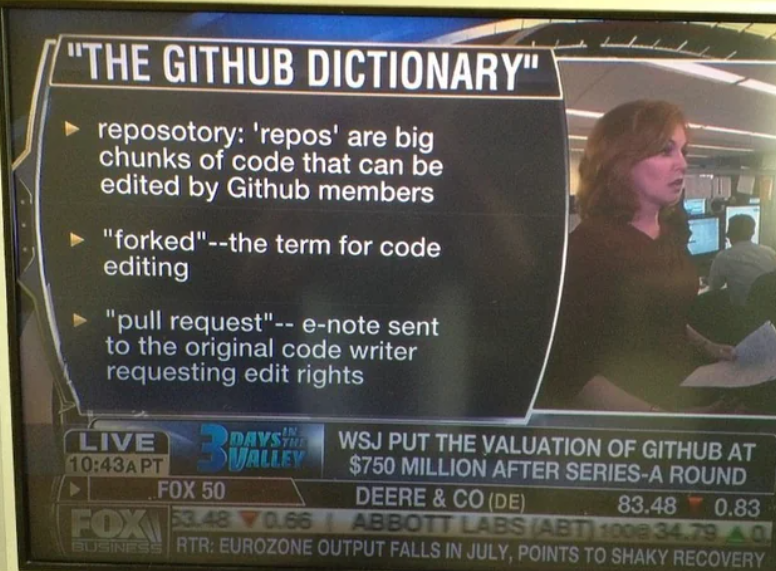 Fox news trying to explain github.