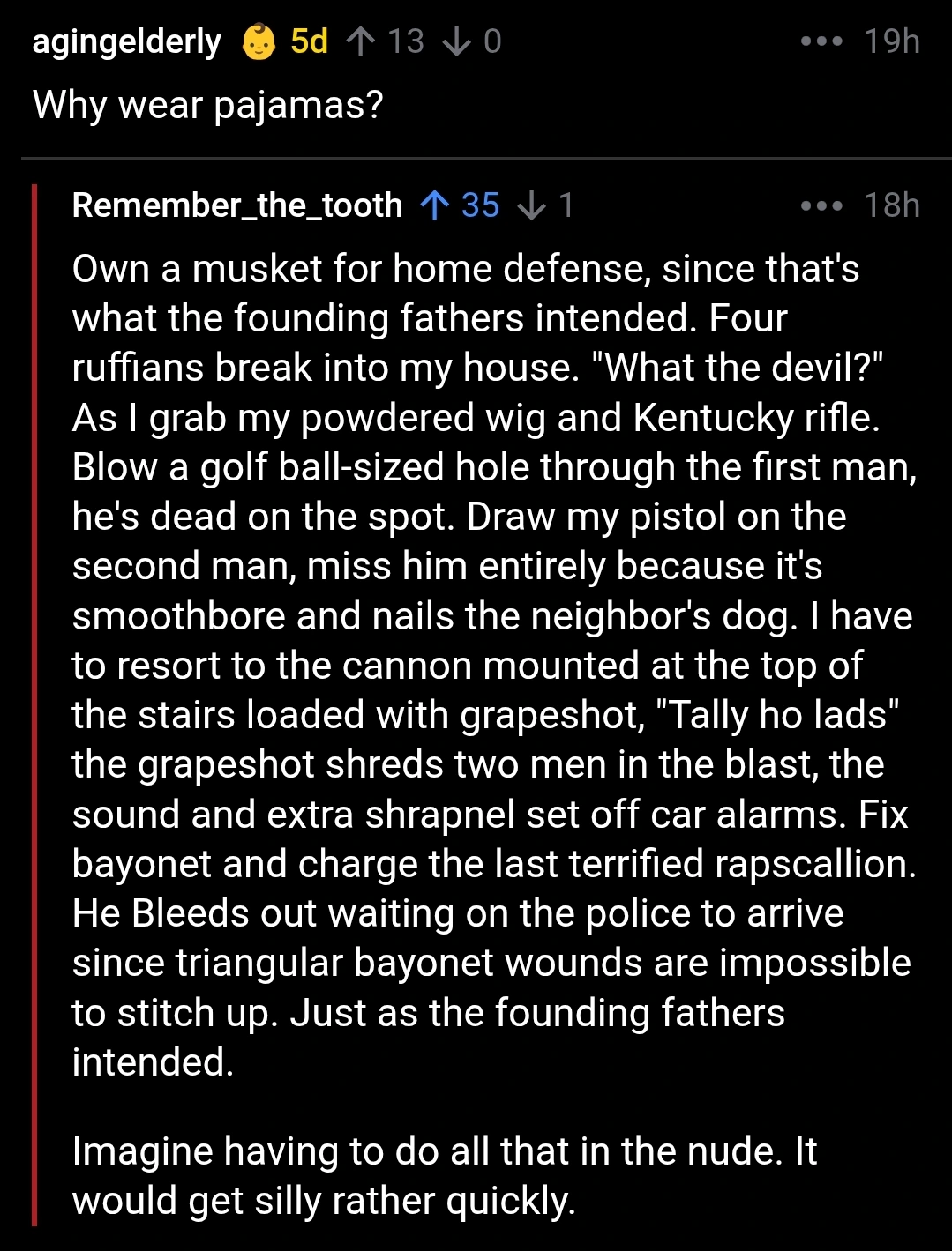 Remember_the_tooth explains why you need to wear pajamas