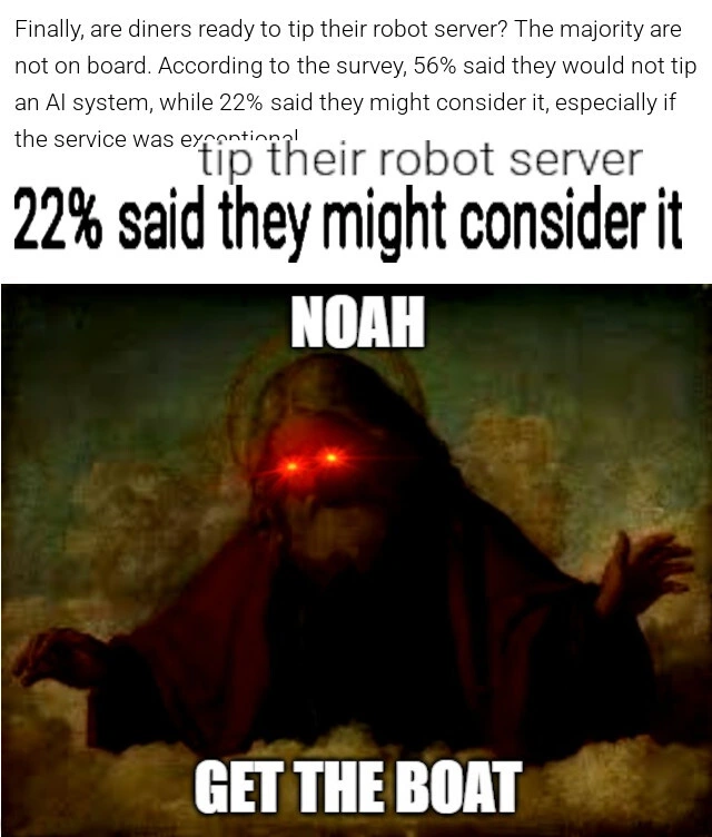 Don't forget to tip your clanker!