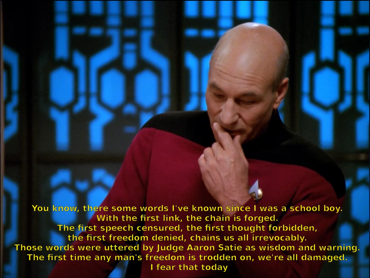 The Drumhead, what a prescient episode