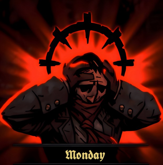 character from Darkest Dungeon being dazed or confused? "Monday" 