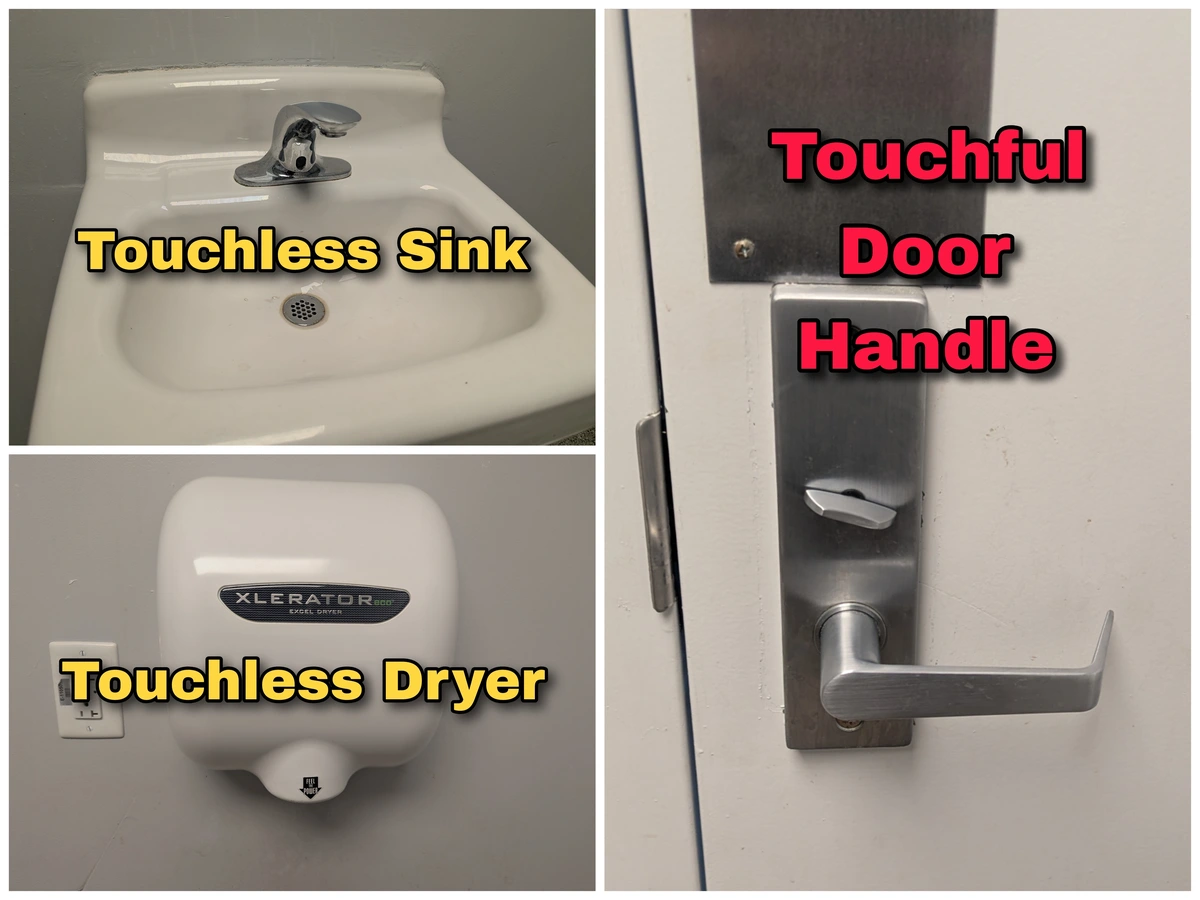 And no paper towels to use on the handle