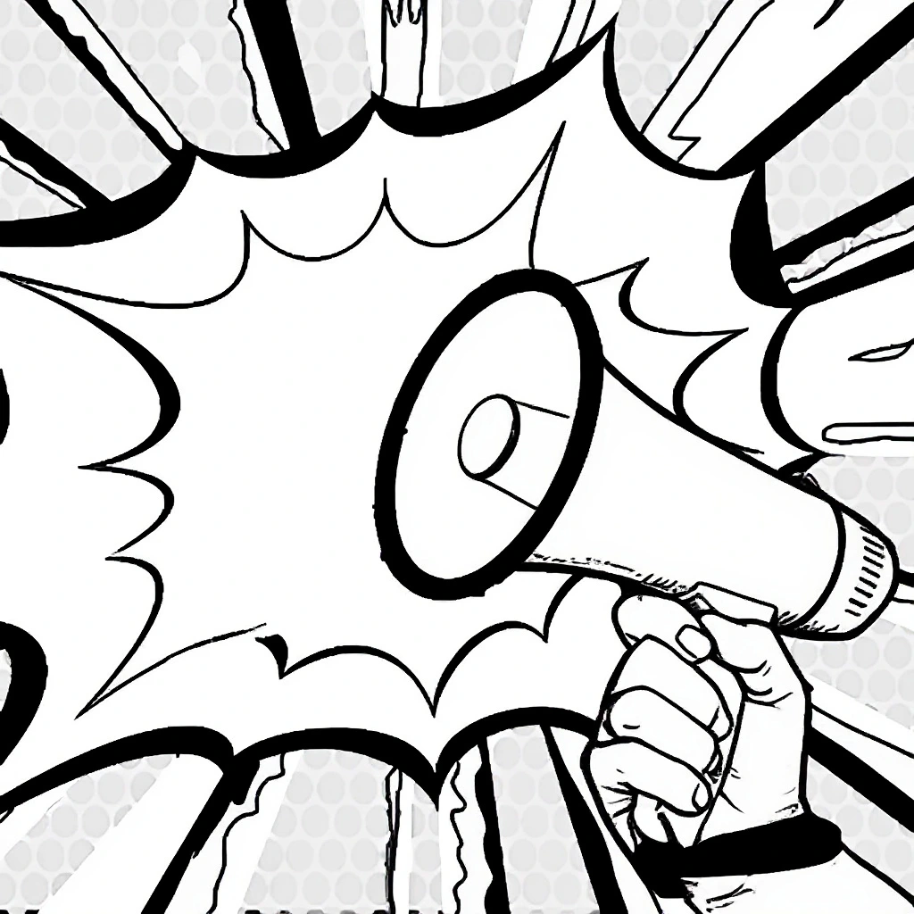 Animated Black/white version of the "Adpocalyptic" profile icon