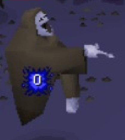 Some kind of creature perhaps a ghoul pointing menacingly