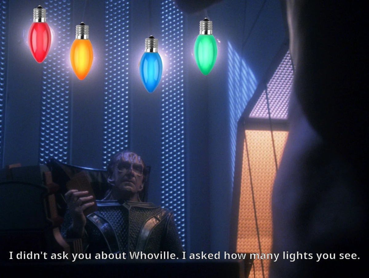 What if Christmas, he thought, doesn’t come from a store. What if Christmas ... perhaps ... means five lights not four!