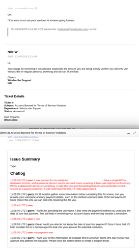 Torrenting is not allowed on Windscribe