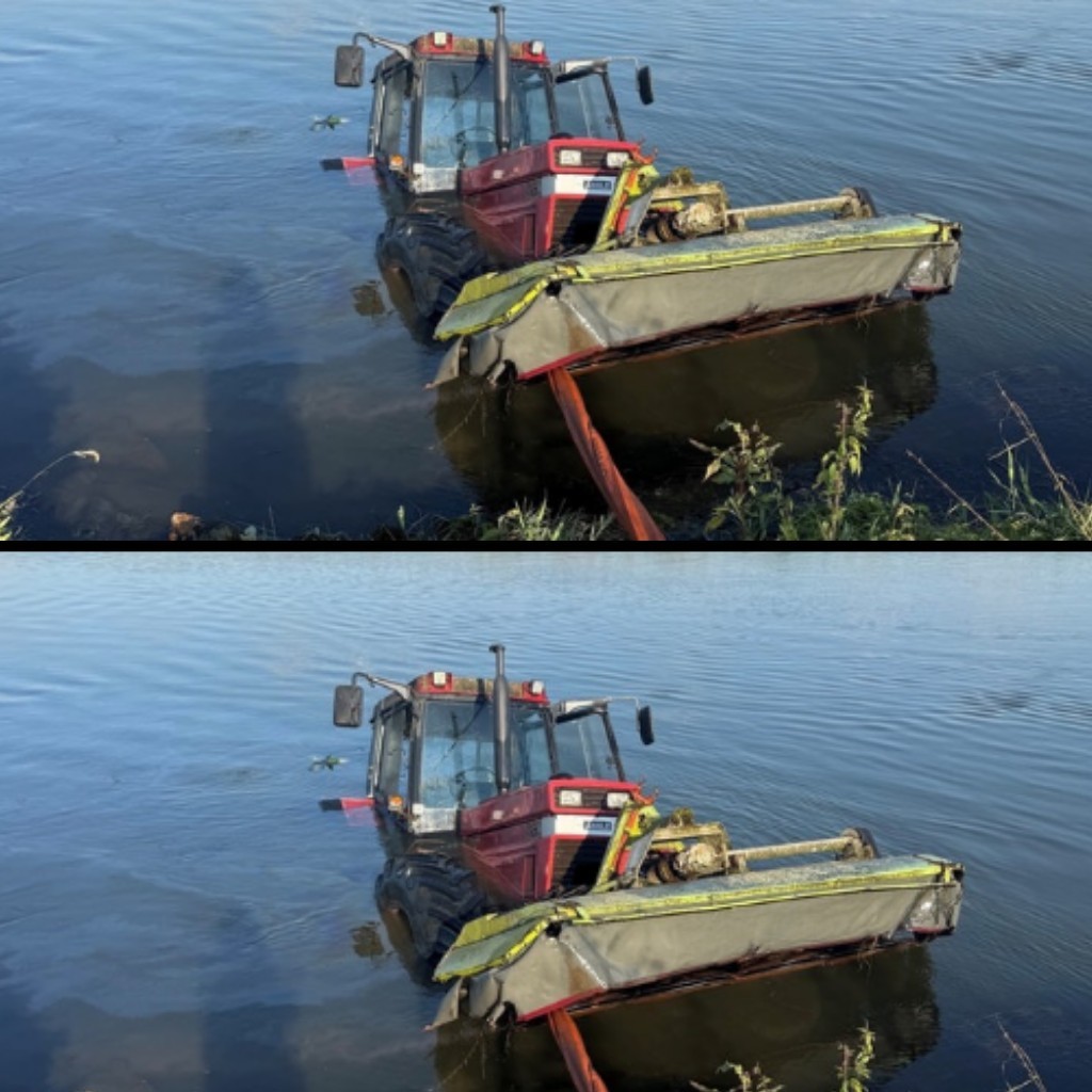 Traktor in der Weser (alternative zum Panzer des Sees)