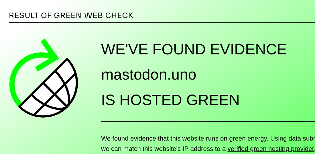 mastodon uno ha energia green
