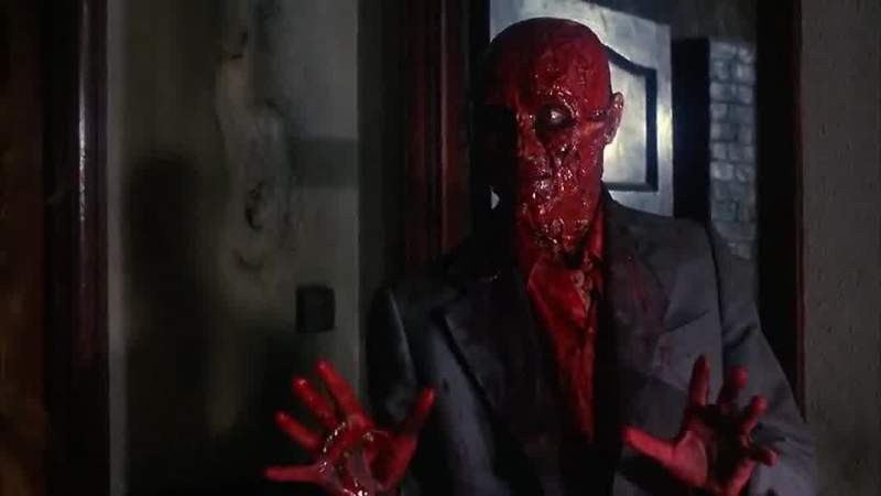 A picture of a man missing his skin. The character is Uncle Frank, from Hellraiser.