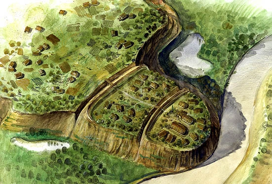 Imagining of the pre-Roman settlement of Argedava in Romania (Radu Oltean)