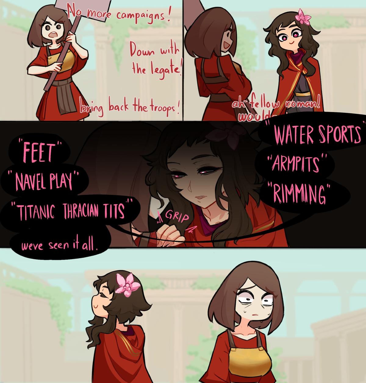 "frumentarii-chan being the glowie of Rome. does not tolerate decent"