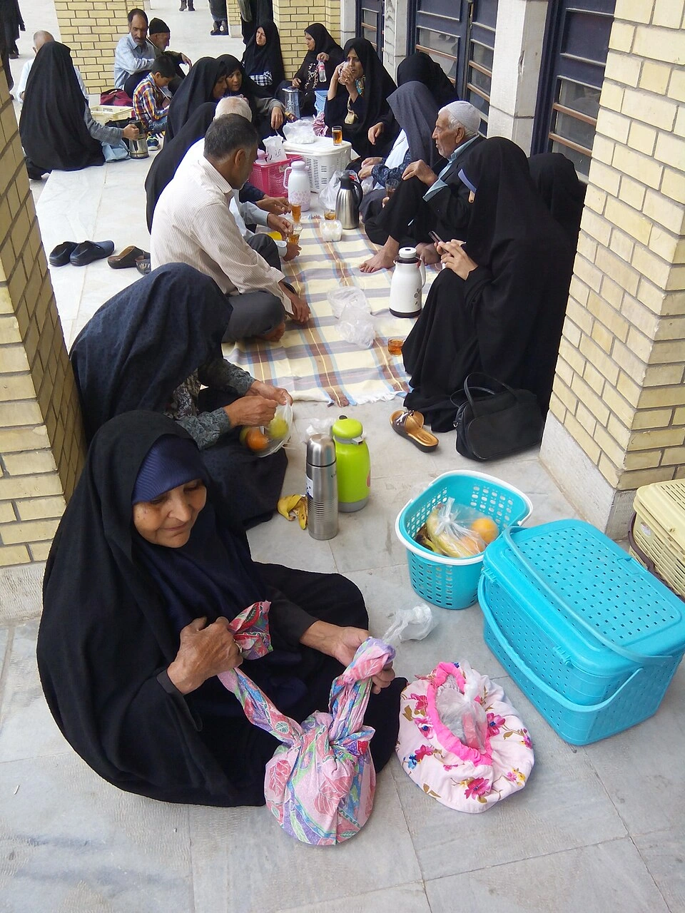 Lunch at the bus station, Yazd, Iran