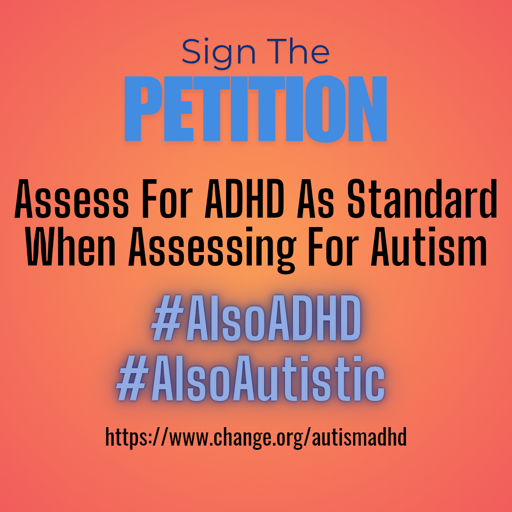 Sign The petition

Assess for ADHD as standard when assessing for autism

#AlsoADHD #AlsoAutistic

https://www.change.org/autismadhd