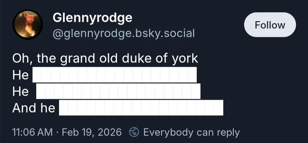 Oh the grand old Duke of York 🎶