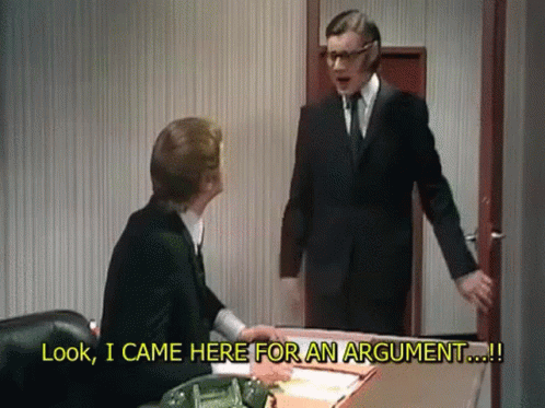 monty python sketch about arguments gif