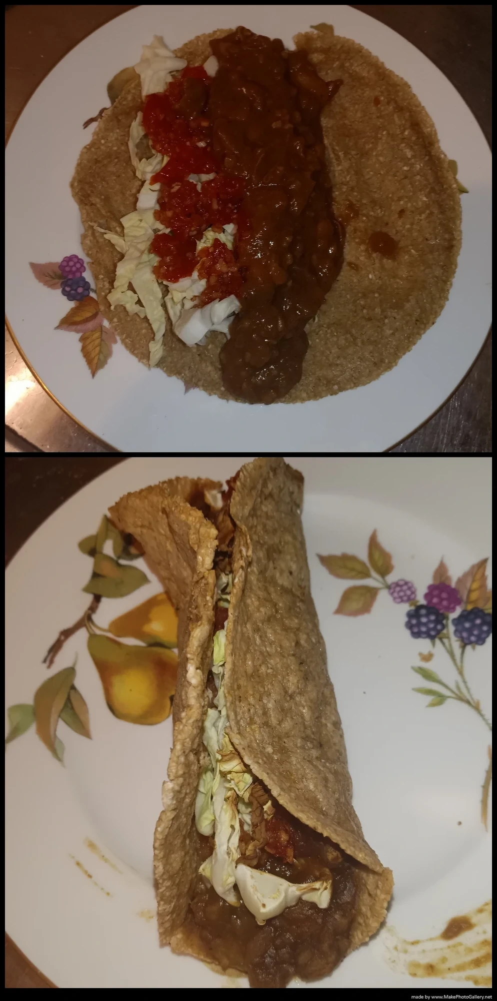 Taco-test #1 of the 'oat tortilla' experiment: