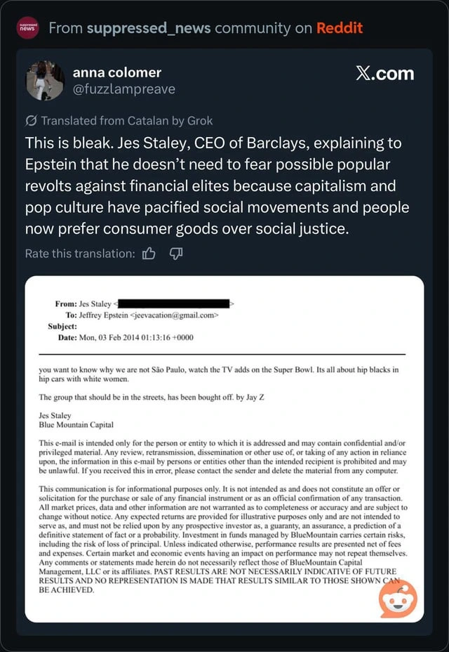 When the quiet part comes out...