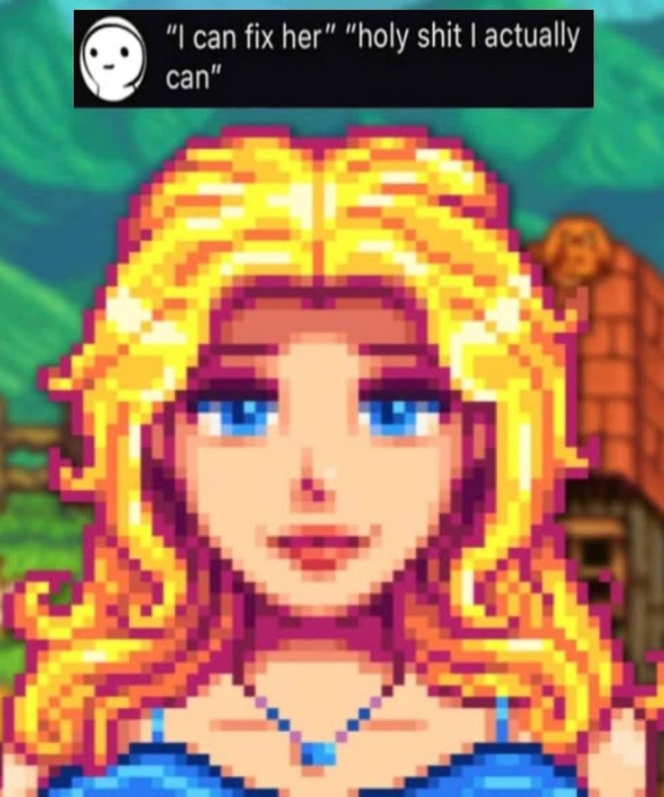 "I can fix her" "holy shit I actually can" image of Haley from Stardew Valley