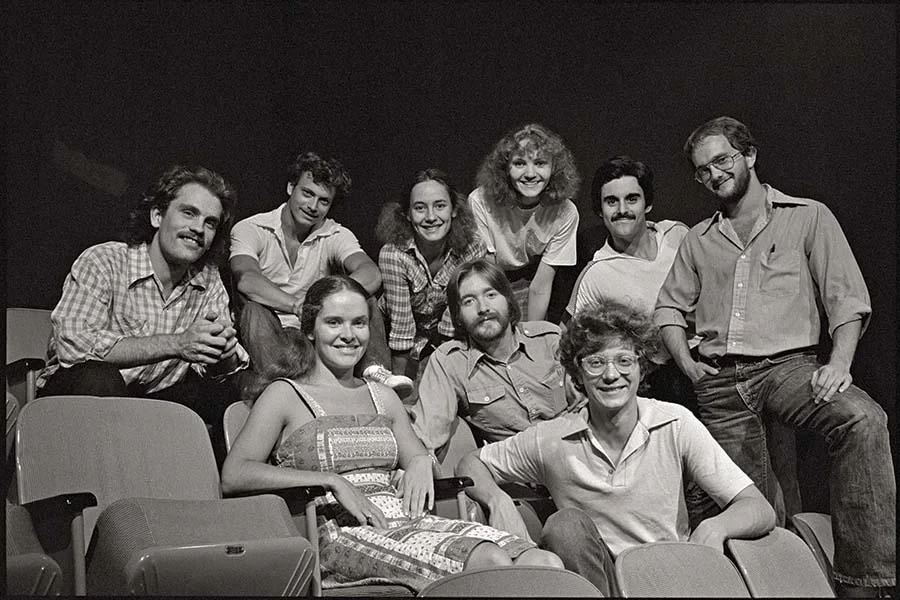 Steppenwolf Theatre Company, 1975, with 2/3 founders present. (full actor list in a comment)