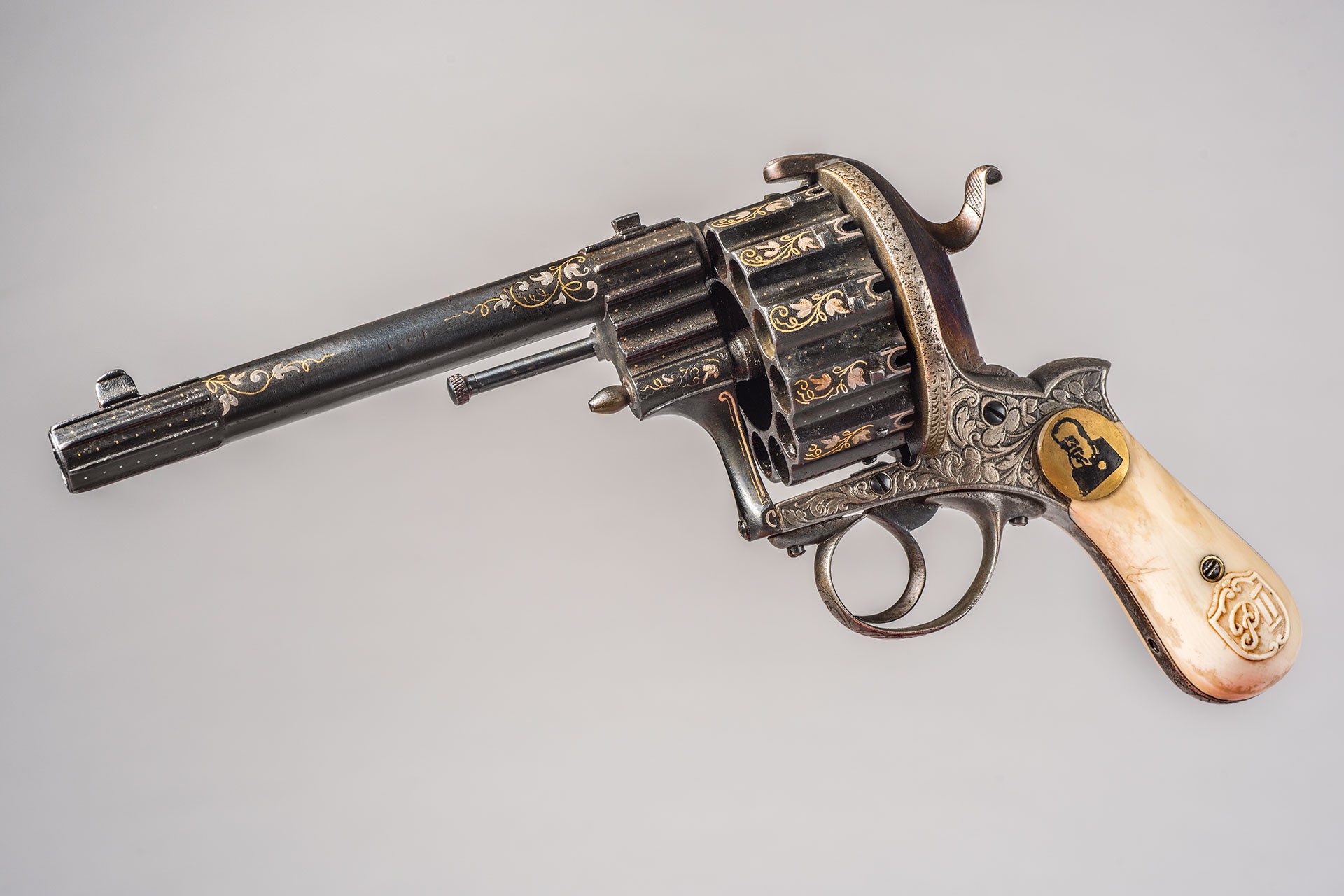 Revolver belonging to Emperor Pedro II of Brazil, made at some point prior to 1891 AD