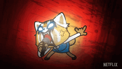 retsuko headbanging gif