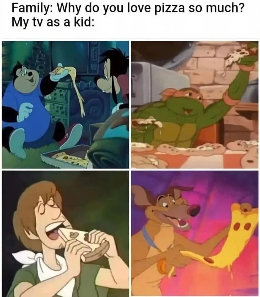 I literally describe breathtakingly good pizza as "cartoon pizza"