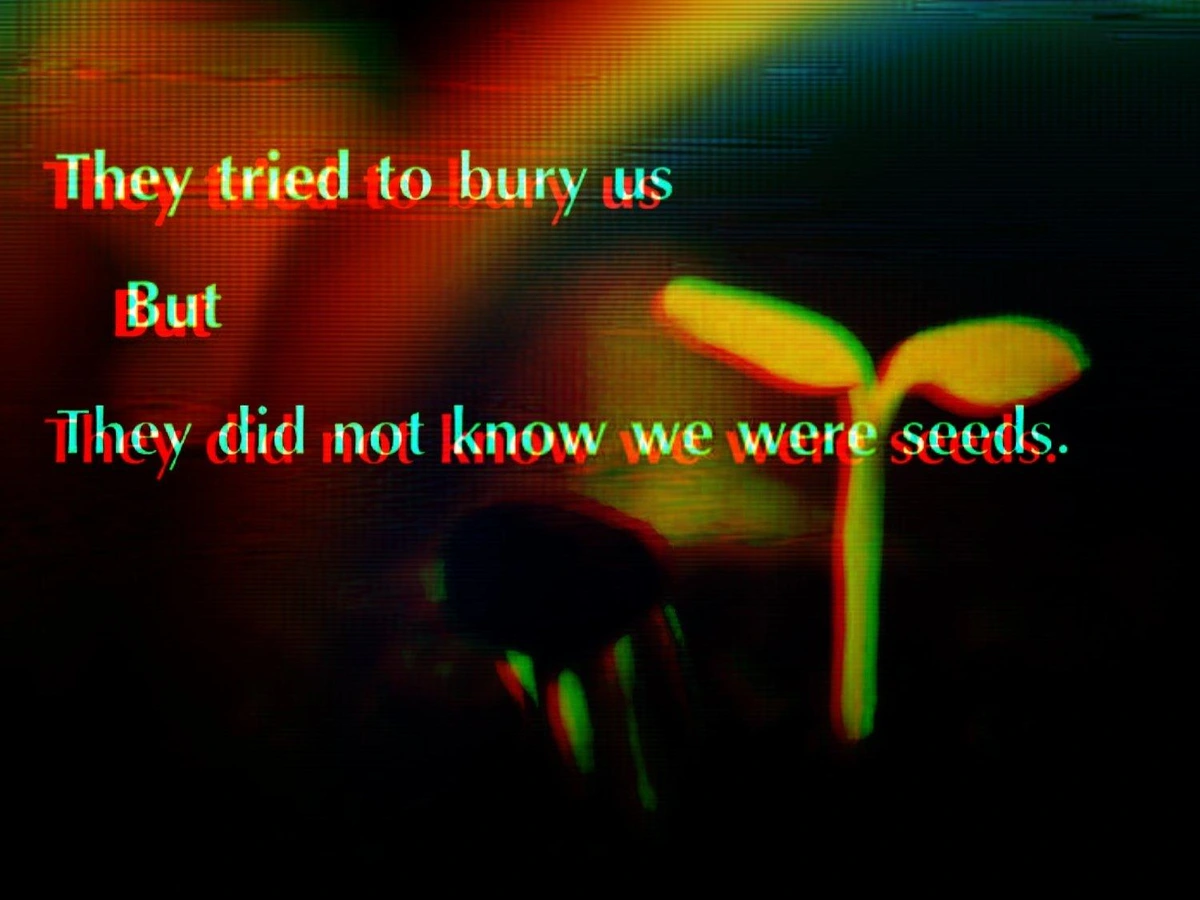 "they tried to bury us, but they did not know we were seeds."