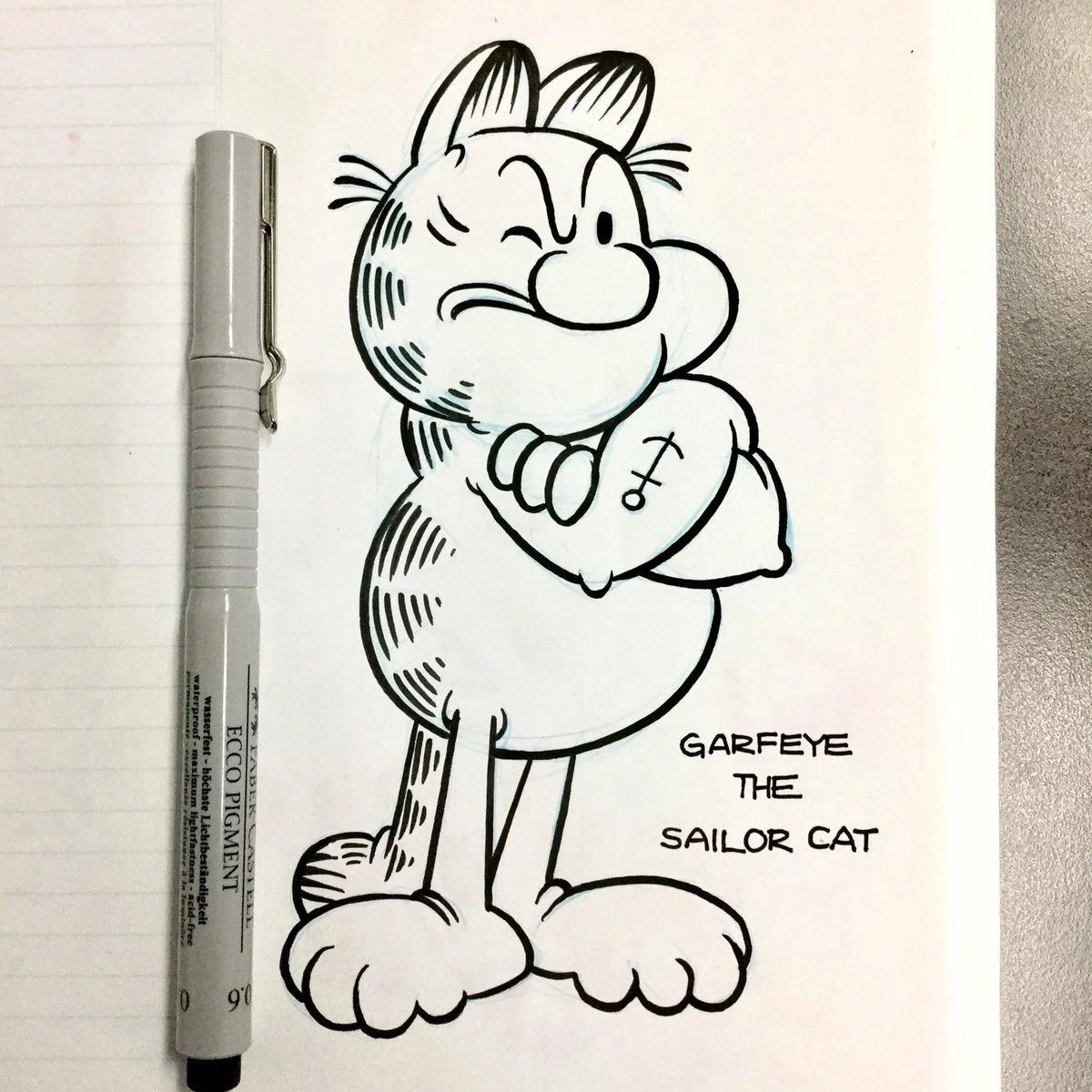 "It's Garfeye the Sailor Cat!" (Darren M.A. Calvert, four more in post)