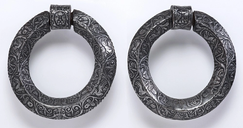 Ornate iron door knockers, Germany, late 16th century AD