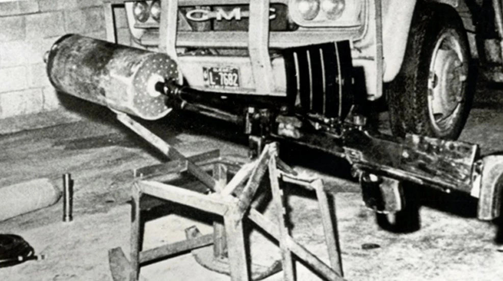Modified Lahti L-39 20mm anti-tank rifle  used in 1965 bank robbery.