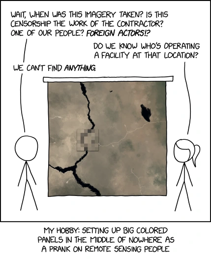 Every weekend I take an ATV out into the desert and spend a day tracing a faint "(C) GOOGLE 2009" watermark across the landscape.
